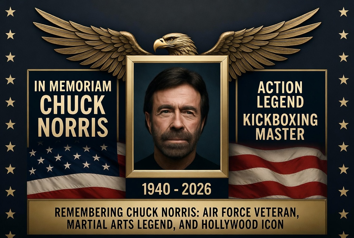 Remembering Chuck Norris: Air Force Veteran, Martial Arts Legend, and Hollywood Icon
